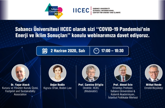COVID-19 Pandemisinin Enerji ve İklim Sonuçları webinarı