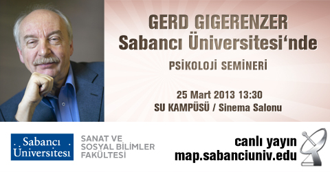 Gerd Gigerenzer'den Psikoloji Semineri Canlı Yayın