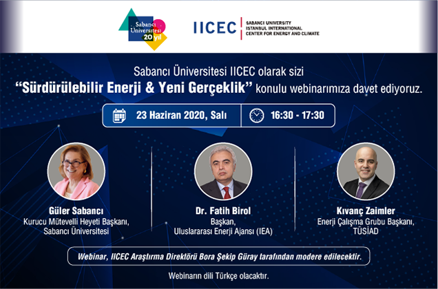 “Sürdürülebilir Enerji & Yeni Gerçeklik” webinarı