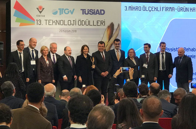Akıllı Rehabilitasyon Robotları Girişimine Teknoloji Ödülü Verildi
