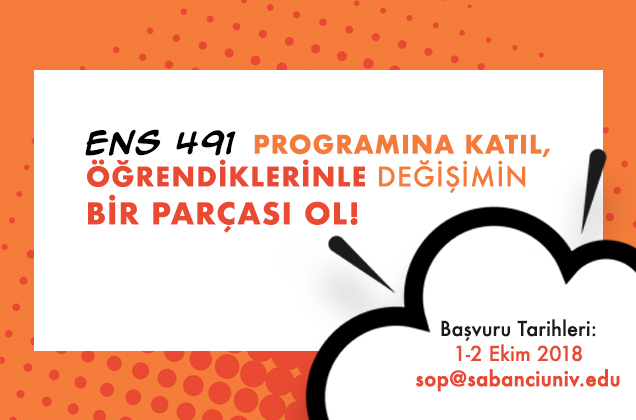 Sanayi Odaklı Projeler ENS 491 Mezuniyet Programına katıl, öğrendiklerinle değişimin bir parçası ol!