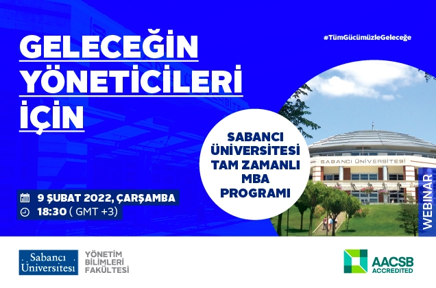 Tam Zamanlı MBA Programı Online Tanıtım Toplantısına Davetlisiniz