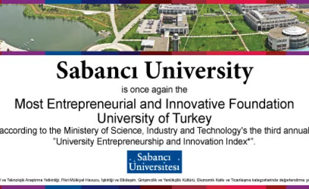 Sabancı University is the Most Entrepreneurial and Innovative Foundation University of Turkey.