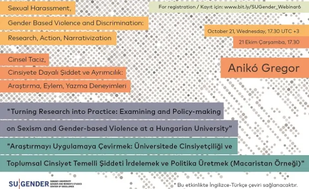 SU Gender’ın webinar serisi Aniko Gregor ile devam ediyor Resmi