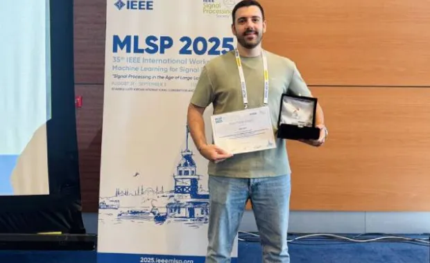 Best Paper Award to Our Alumnus Sina Saleh at IEEE MLSP 2025