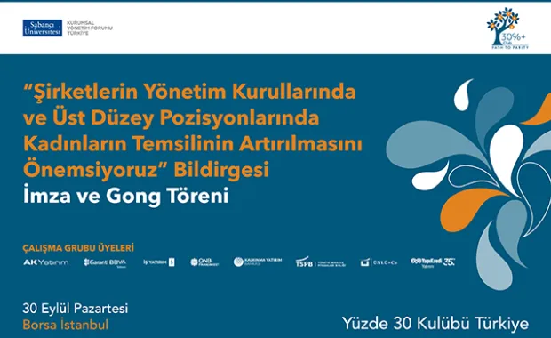 Yüzde 30 Kulübü Türkiye Liderliğinde Bildirge İmza Töreni