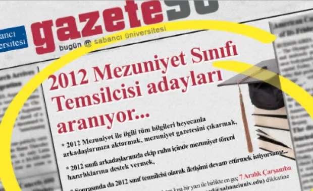Başvuru tarihi uzatıldı! 2012 Mezuniyet Sınıfı Komitesi Seni Bekliyor!