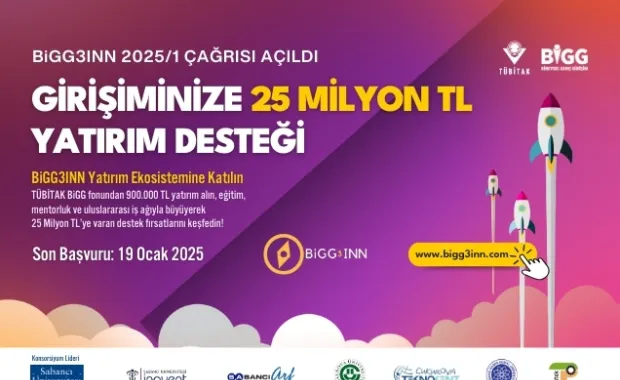 25 Milyon TL'lik Girişim Finansman Yolculuğunuzu BiGG3INN ile Başlatın!