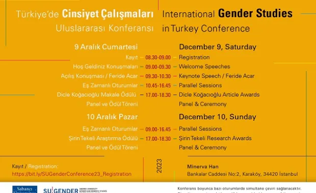 Türkiye’de Cinsiyet Çalışmaları Uluslararası Konferansı 9-10 Aralık’ta İstanbul’da
