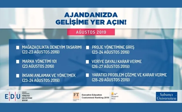 EDU’dan profesyonelleri iş hayatında ileriye taşıyan eğitimler