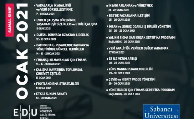 EDU’dan Ocak’ta 17 Farklı Bireysel Eğitim