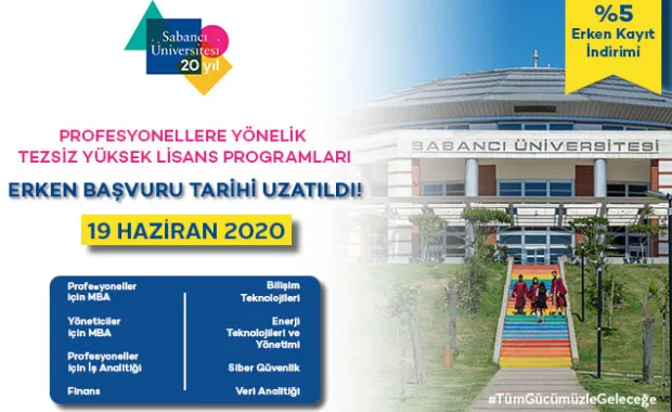 Profesyonel Yüksek Lisans Programları için erken başvuru tarihi uzatıldı
