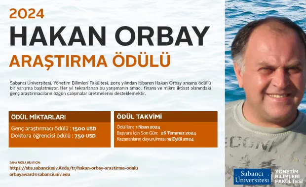Hakan Orbay 2024 Araştırma Ödülleri İçin Başvurular Başladı