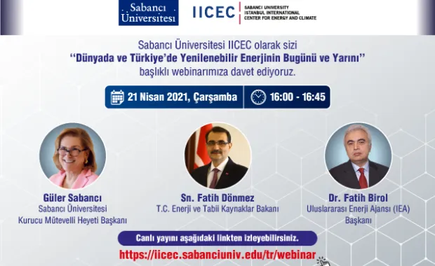 "Dünyada ve Türkiye’de Yenilenebilir Enerjinin Bugünü ve Yarını" webinarı