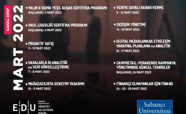 EDU Açık Eğitimler’de Şubat ve Mart Eğitimleri Kayıtları Devam Ediyor