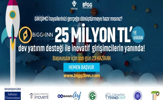 25 Milyon TL'lik Girişim Finansman Yolculuğunuzu BiGG3INN ile Başlatın!