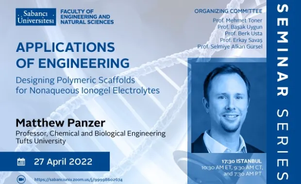 Matthew Panzer'den "Designing Polymeric Scaffolds for Nonaqueous Ionogel Electrolytes" semineri