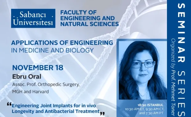 Ebru Oral'dan "Engineering Joint Implants for in vivo Longevity and Antibacterial Treatment" semineri