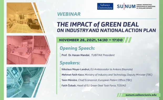 SUNUM’dan “The Impact of Green Deal on Industry and National Action Plan" Webinarı