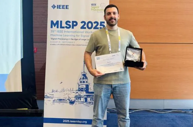 IEEE MLSP 2025’te Mezunumuz Sina Saleh’e En İyi Makale Ödülü