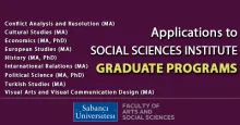 Graduate School of Social Sciences Graduate Programs Fall applications