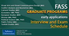 Interview and exam schedule
