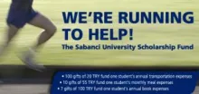 We’re running for the Scholarship Fund… With your gift, you too can have a step in this run!