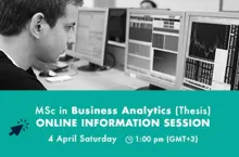 Masters in Business Analytics (Thesis) program is started for the early applications!