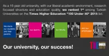 Sabancı University First in Turkey on the THE "100 Under 50" Rankings