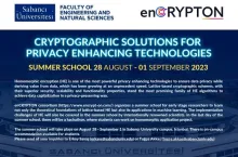 Sabancı University hosting the summer school “Cryptographic Solutions for Privacy Enhancing Technologies”