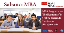 Sabancı University joins The Economist’s online MBA Fair