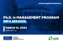 You are invited to the Ph.D. in Management Program Information Session