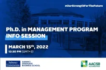 You are invited to the Ph.D. in Management Program Information Session