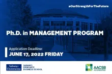 Ph.D. in Management Program Application Deadline is June 17th, 2022