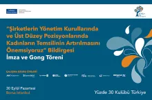 Yüzde 30 Kulübü Türkiye Liderliğinde Bildirge İmza Töreni