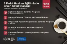 EDU, Sertifika Programlarında Erken Kayıt Olanağı Sunuyor