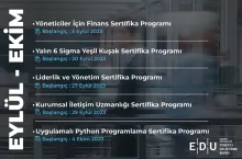 EDU Sertifika Programlarında Erken Kayıt Fırsatları!