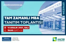 Tam Zamanlı MBA Programı Online Tanıtım Toplantısına Davetlisiniz