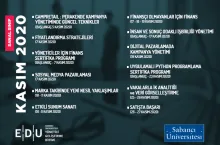 EDU Açık Eğitimlerde Kasım Ayı Programı
