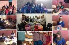 Sabancılı gönüllüler çocuklar için ördü