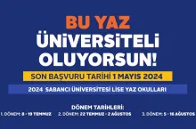 Sabancı Üniversitesi Lise Yaz Okulu İçin Kayıtlar Başladı