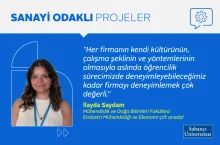 Sanayi Odaklı Projeler ENS 491 Mezuniyet Programı Röportajı: İlayda Saydam