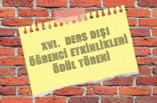 16. Ders Dışı Öğrenci Etkinlikleri Ödül Töreni