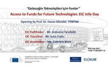 Geleceğin Teknolojileri için Fonlara Erişim - EIC Bilgi Günü