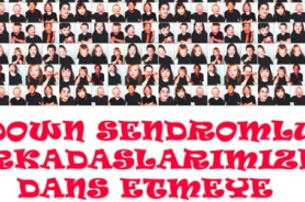 Down sendromlu çocuk ve gençlerle dans Resmi