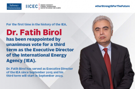 Dr. Fatih Birol has been reappointed, by unanimous vote, as the President of the International Energy Agency for the third time Resmi