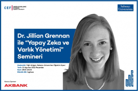 Dr. Jillian Grennan was hosted in the CEF seminar entitled “Artificial Intelligence and Asset Management” Resmi