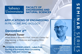 Mehmet Toner'den "EXTREME MICROFLUIDICS -Label-Free Sorting of Extremely Rare Circulating Tumor Cells and Clusters" semineri  Resmi