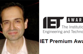 Müjdat Çetin receives the IET Premium Award Resmi