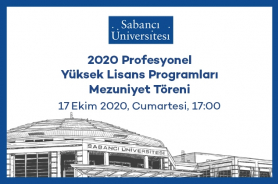 Sabancı Üniversitesi Tezsiz Yüksek Lisans Programları 2020 Mezuniyet Töreni Resmi
